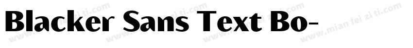 Blacker Sans Text Bo字体转换